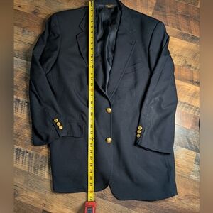 Brooks Brothers Black Jacket with Gold Accents Size 42